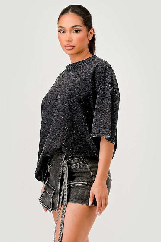 Maven Studded Tee- Black