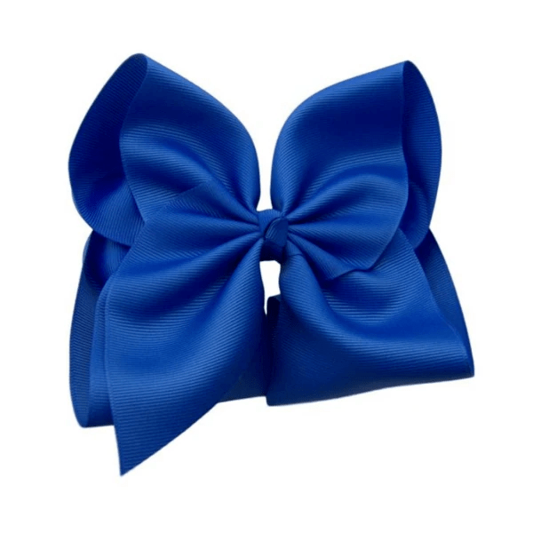 6 inch Solid Grosgrain Bow/French Barrette