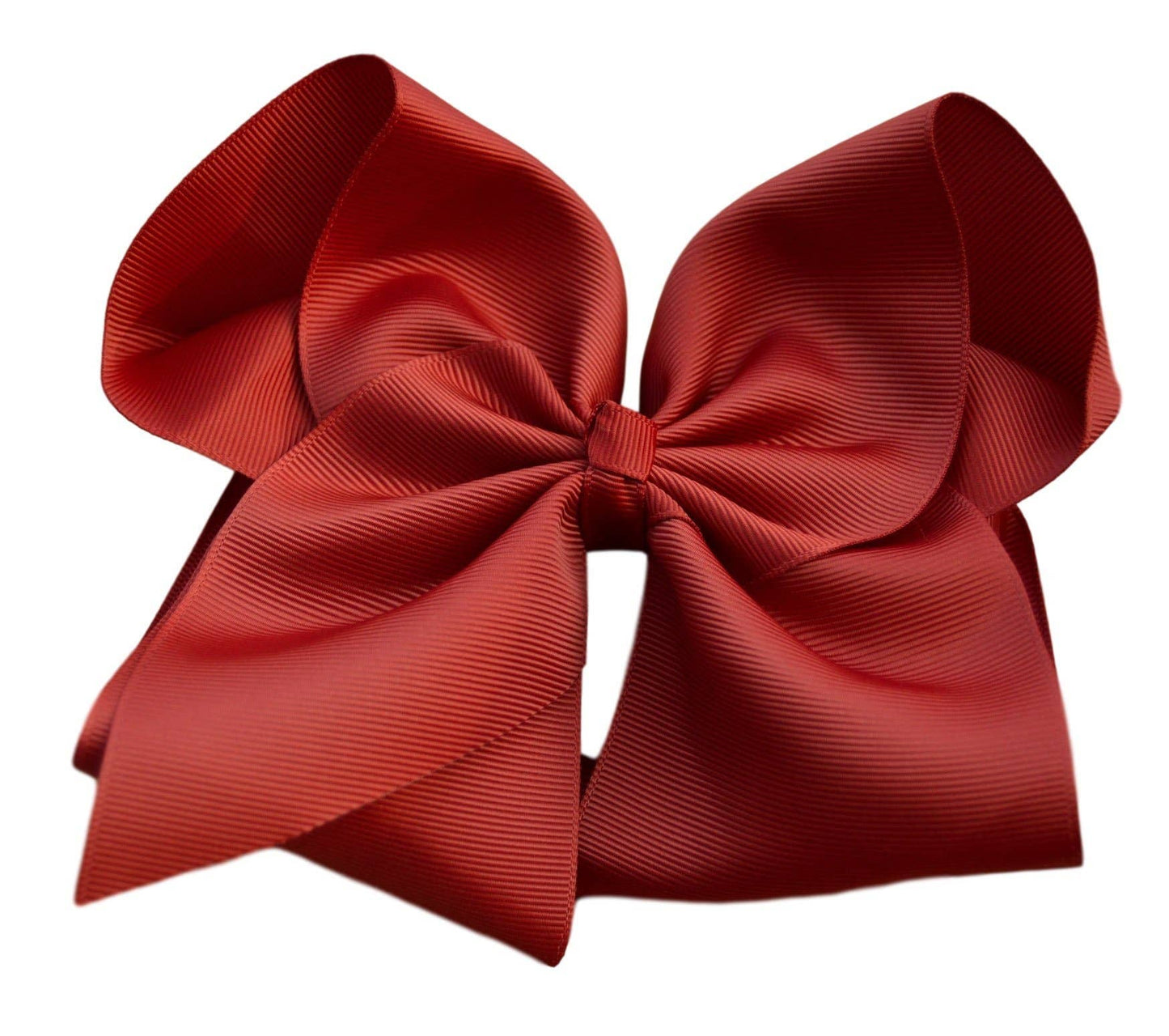 5 inch ( 2 inch width) Fall Solid Grosgrain Bow : Alligator Clip / Harvest Pink / 5 inch
