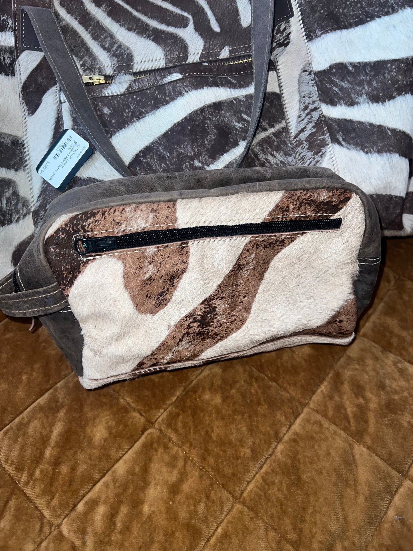 Distressed Zebra Toiletry