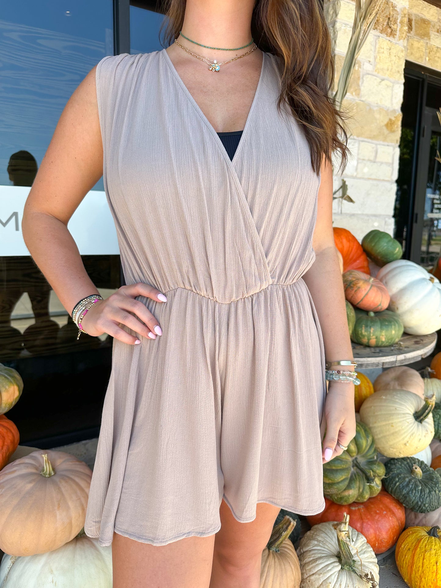 Crinkle Drapped romper