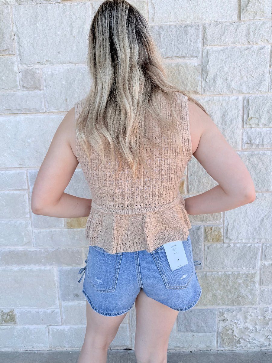 Luna High-Rise Side Tie Shorts