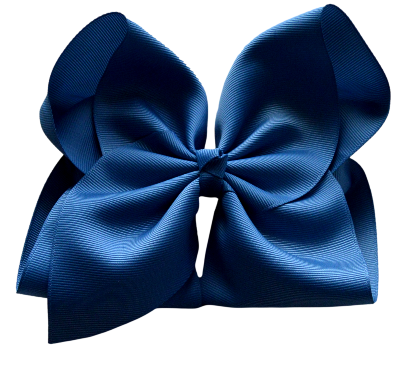 5 inch ( 2 inch width) Fall Solid Grosgrain Bow : Alligator Clip / Colonial Blue / 5 inch