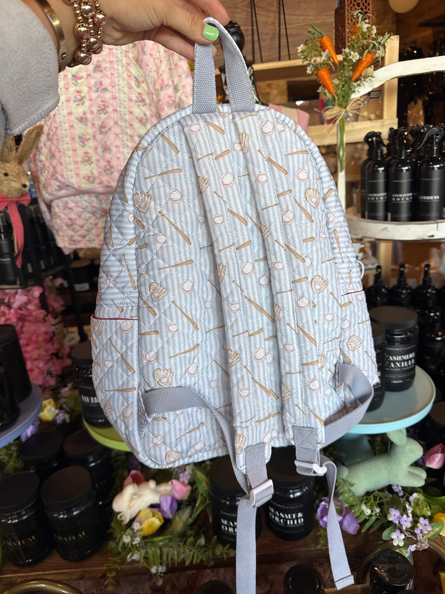 Baseball Quilted Backpack