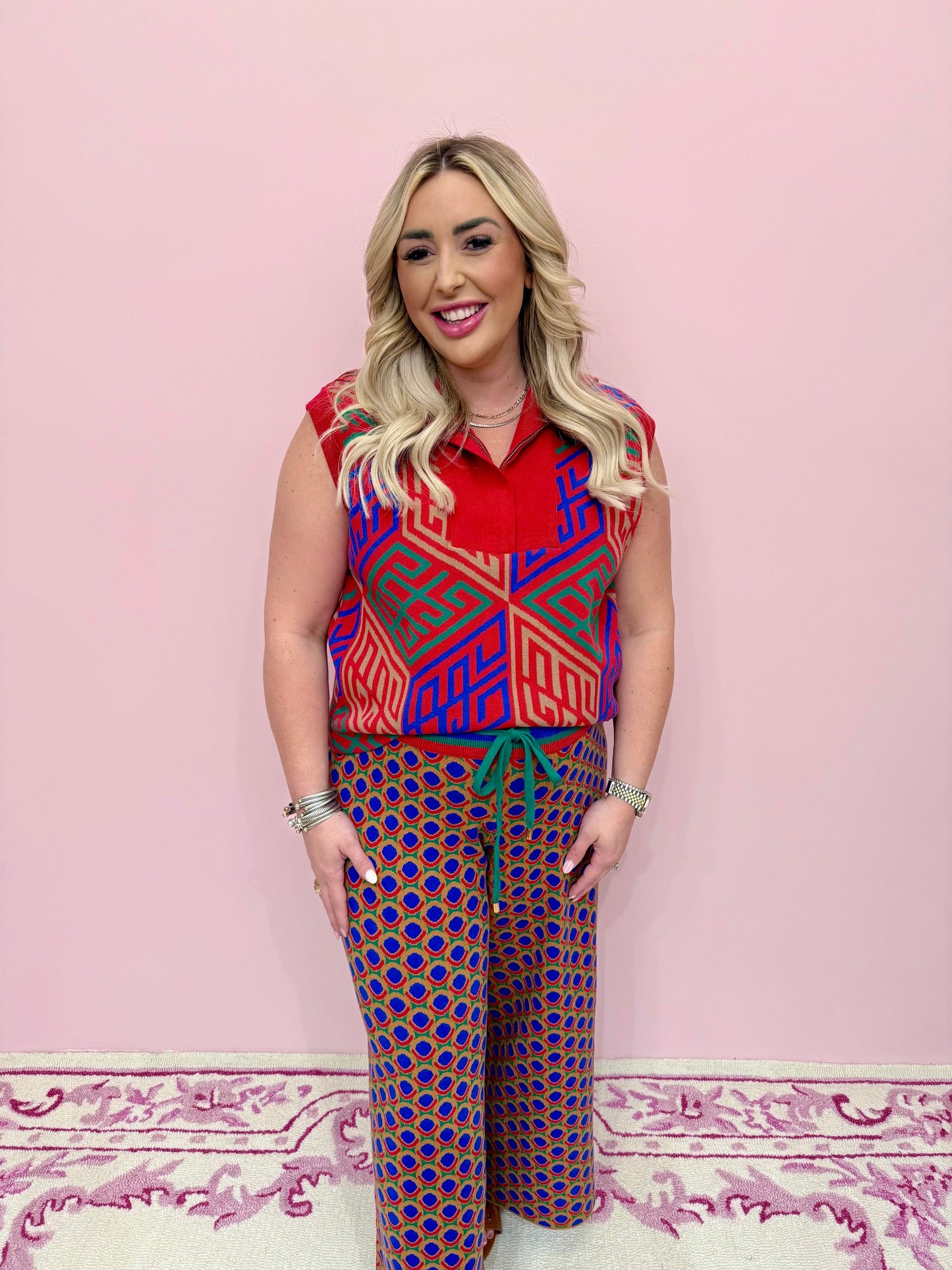 Poppy Pullover Vest ( Vintage Monogram, Emily McCarthy