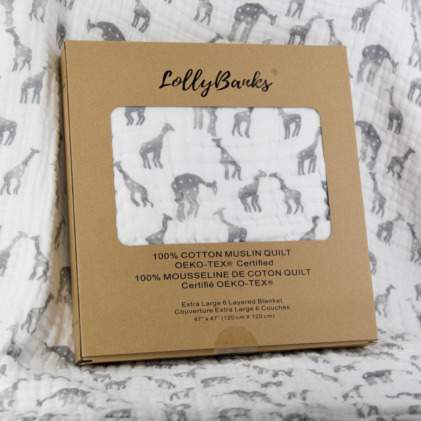 Giraffing Around - Baby Muslin Quilt
