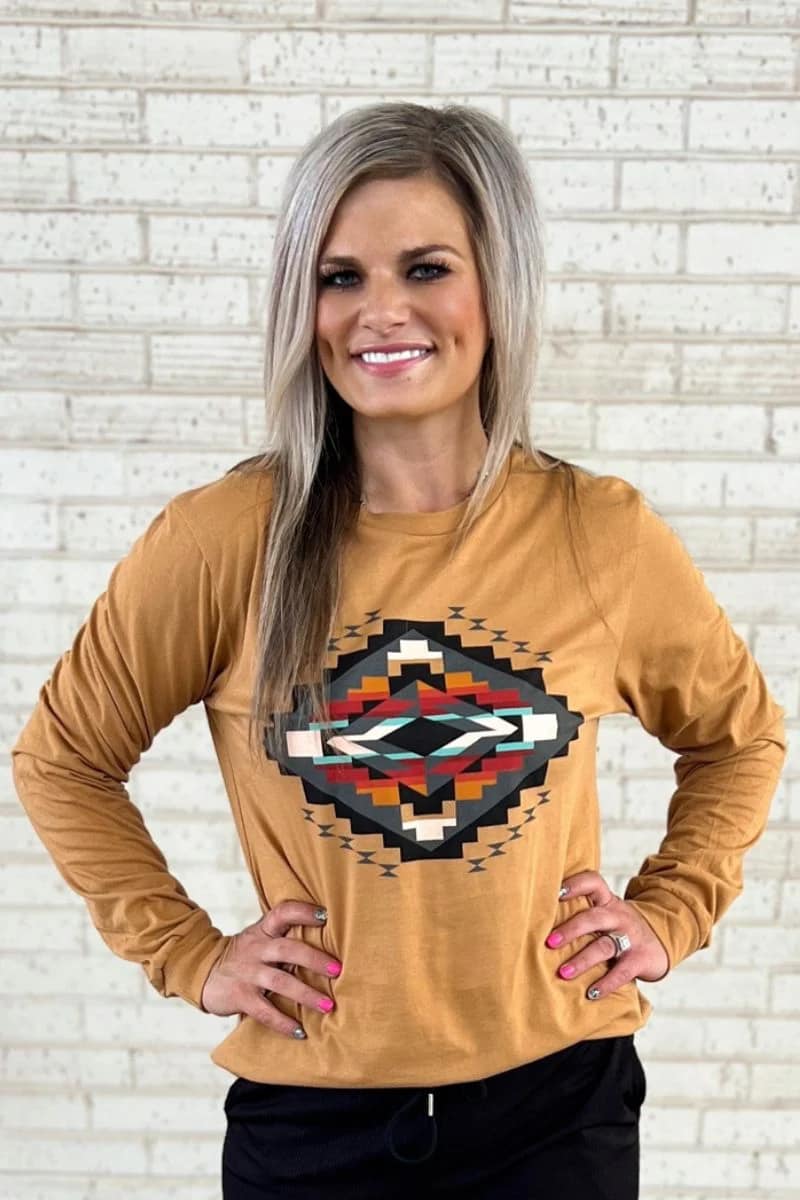 Aztec Mustard Longsleeve