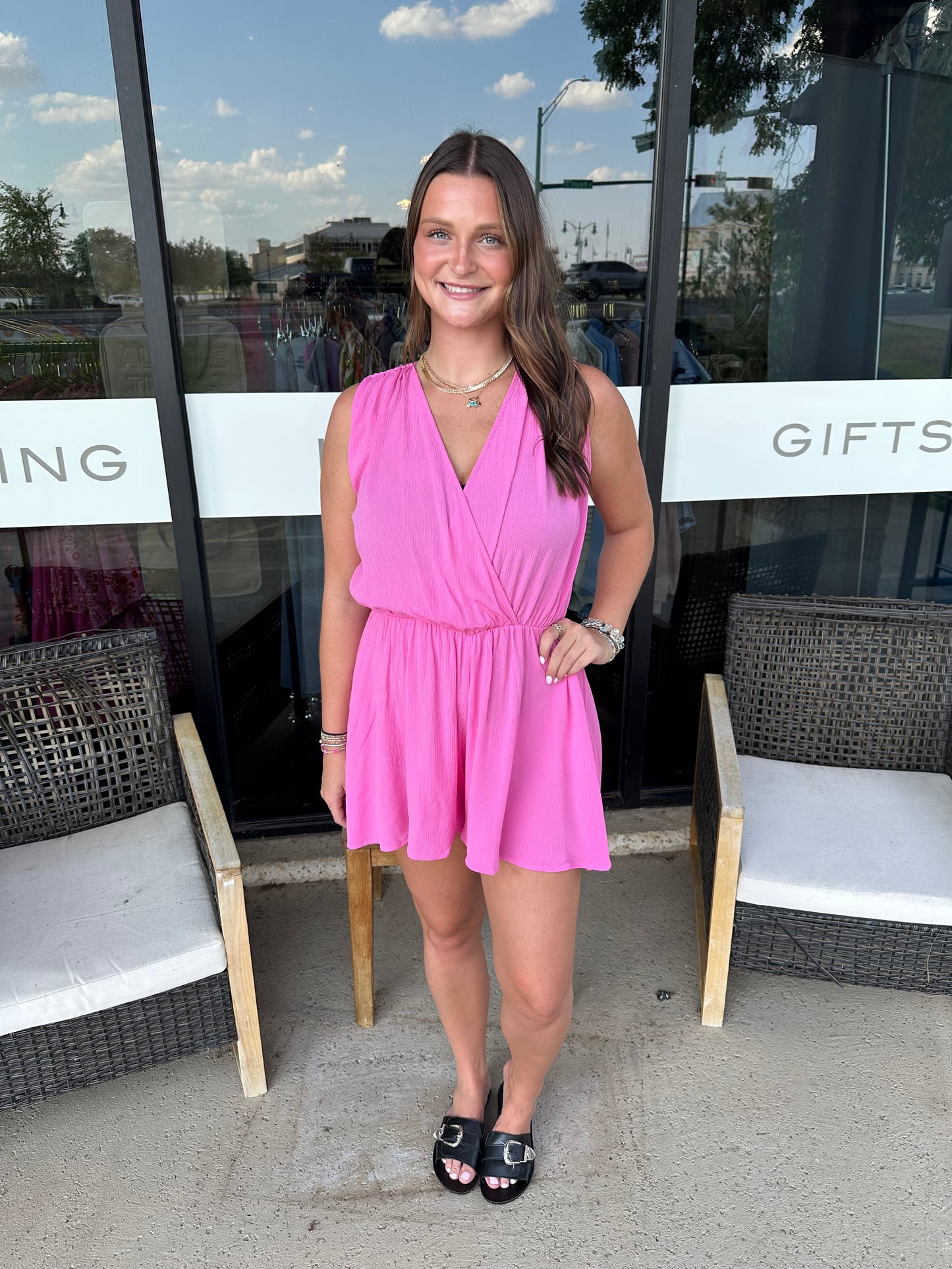 Crinkle Drapped romper