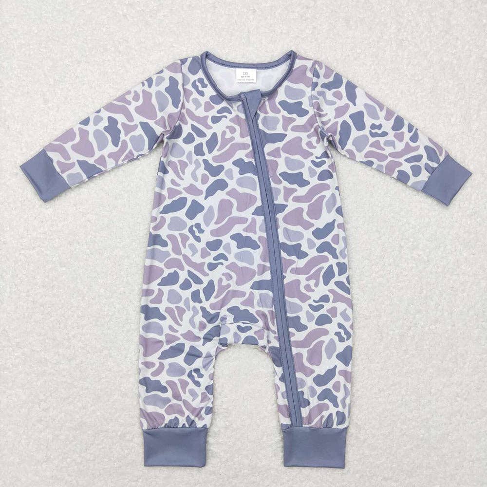 Baby Boys Grey Camo Brother Hunting Spring Summer Clothes Se: 0-3M / Romper
