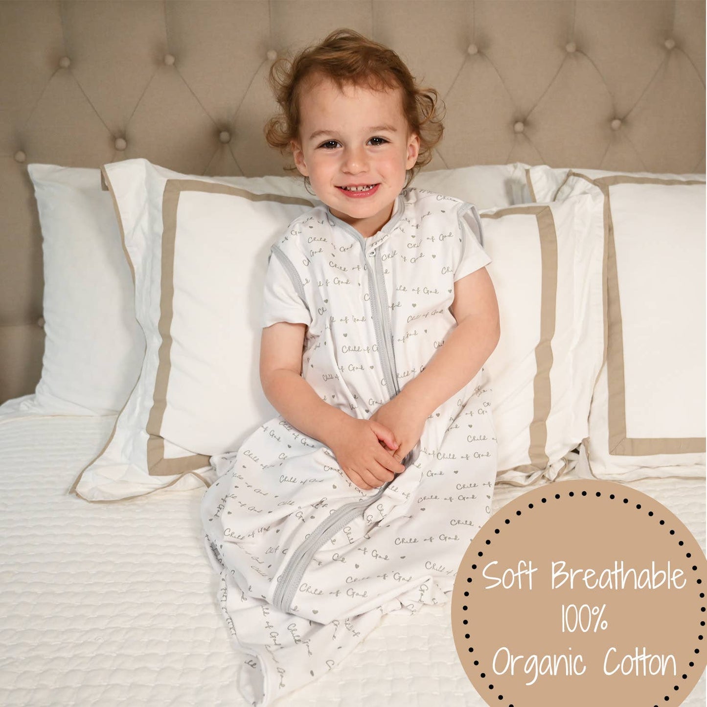 Child of God Baby Sleep Sack, 100% Organic Cotton: 6-12M