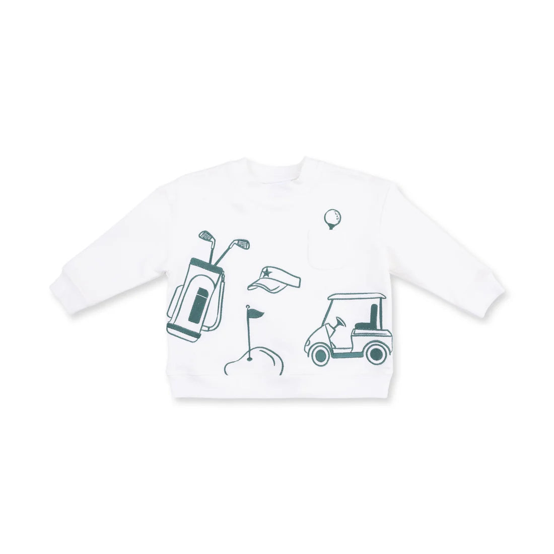 Golf Sets Drop Sleeve Sweatshirt White