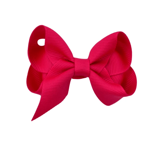 2.5 Solid Grosgrain Bow: Purple / 2.5 Inch