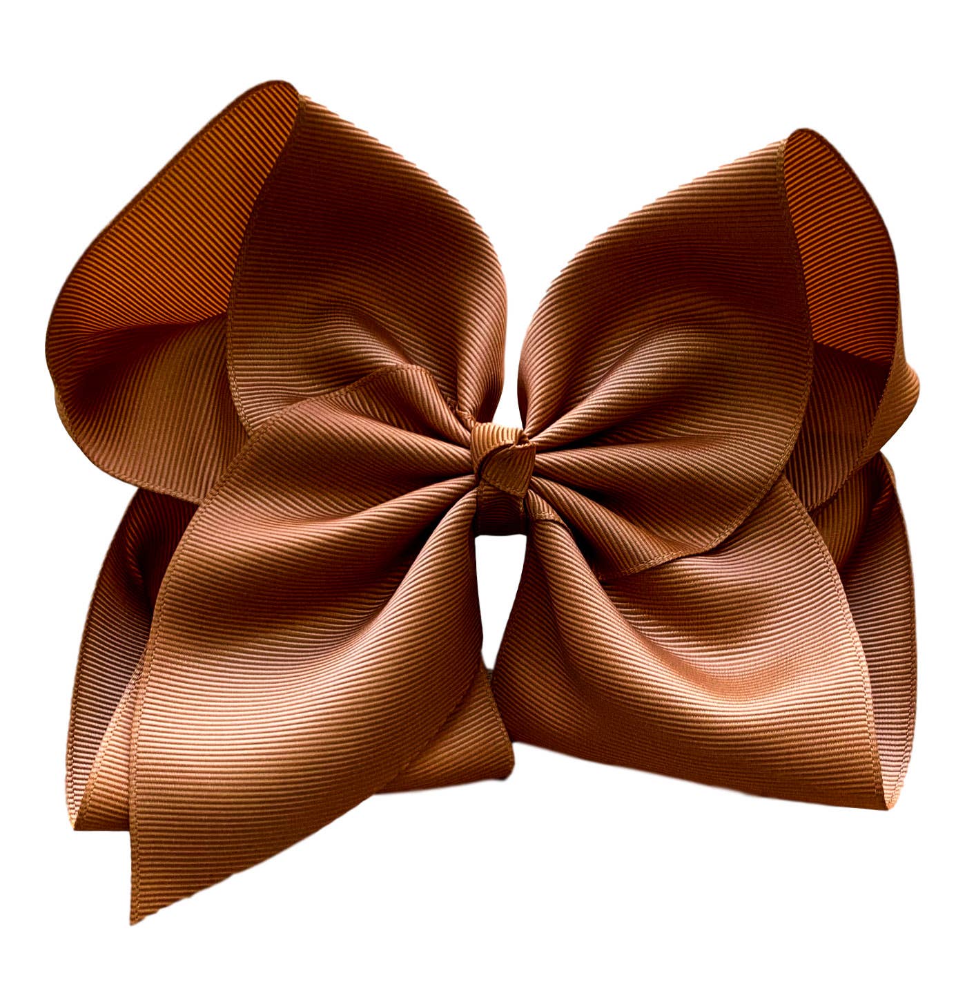 5 inch ( 2 inch width) Fall Solid Grosgrain Bow : Alligator Clip / Candlelight / 5 inch