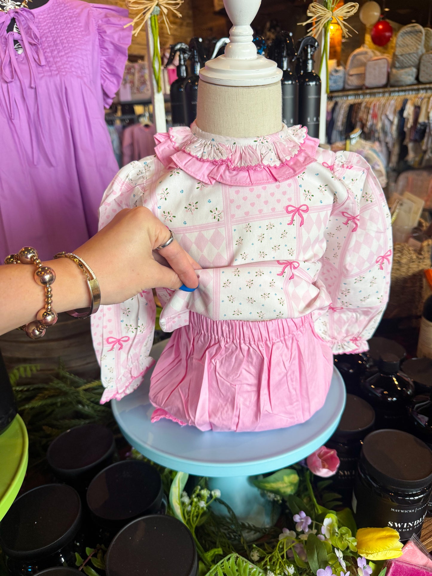 Pink Bow Set LS