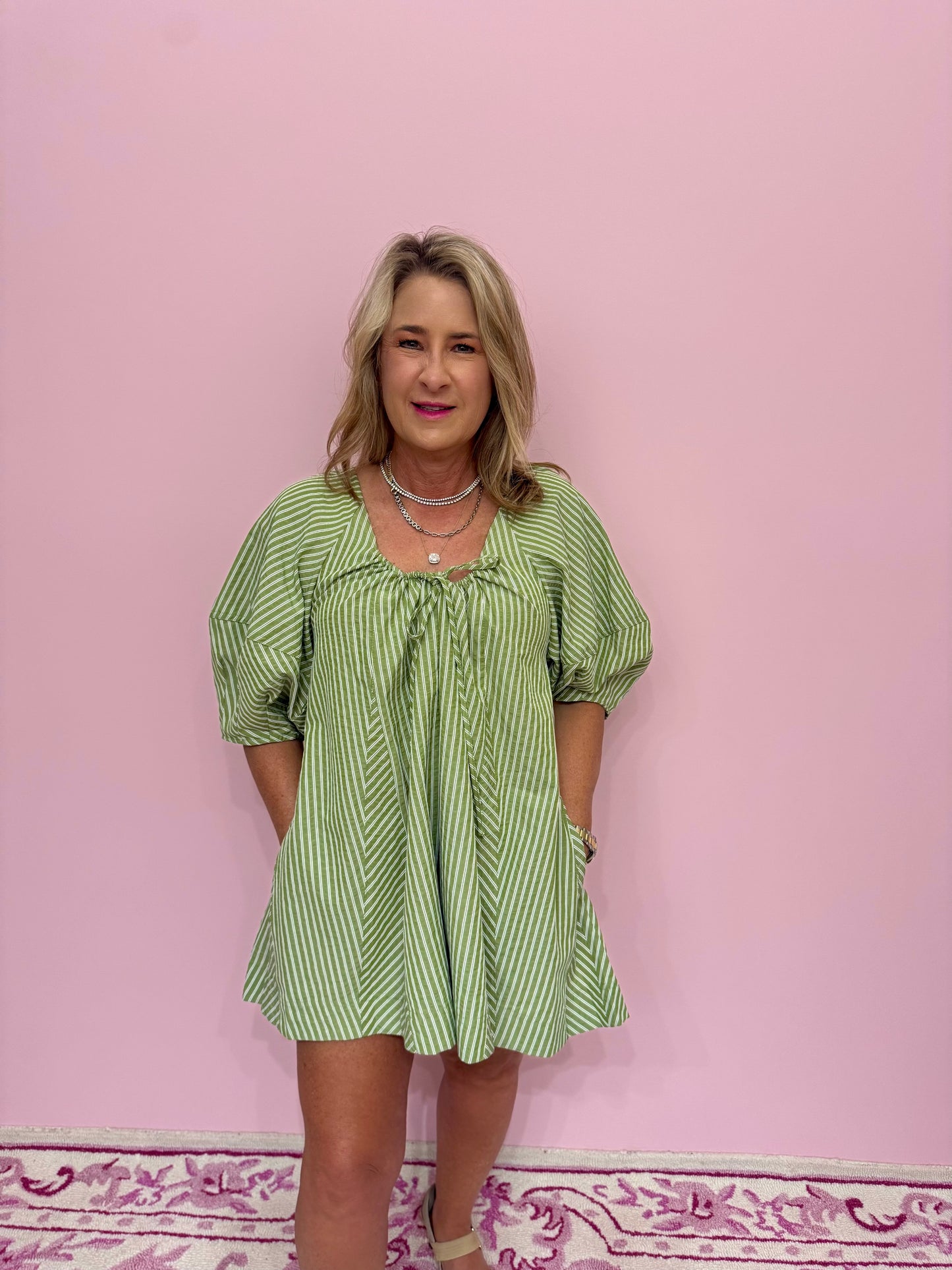 Easy Fit Romper- Green