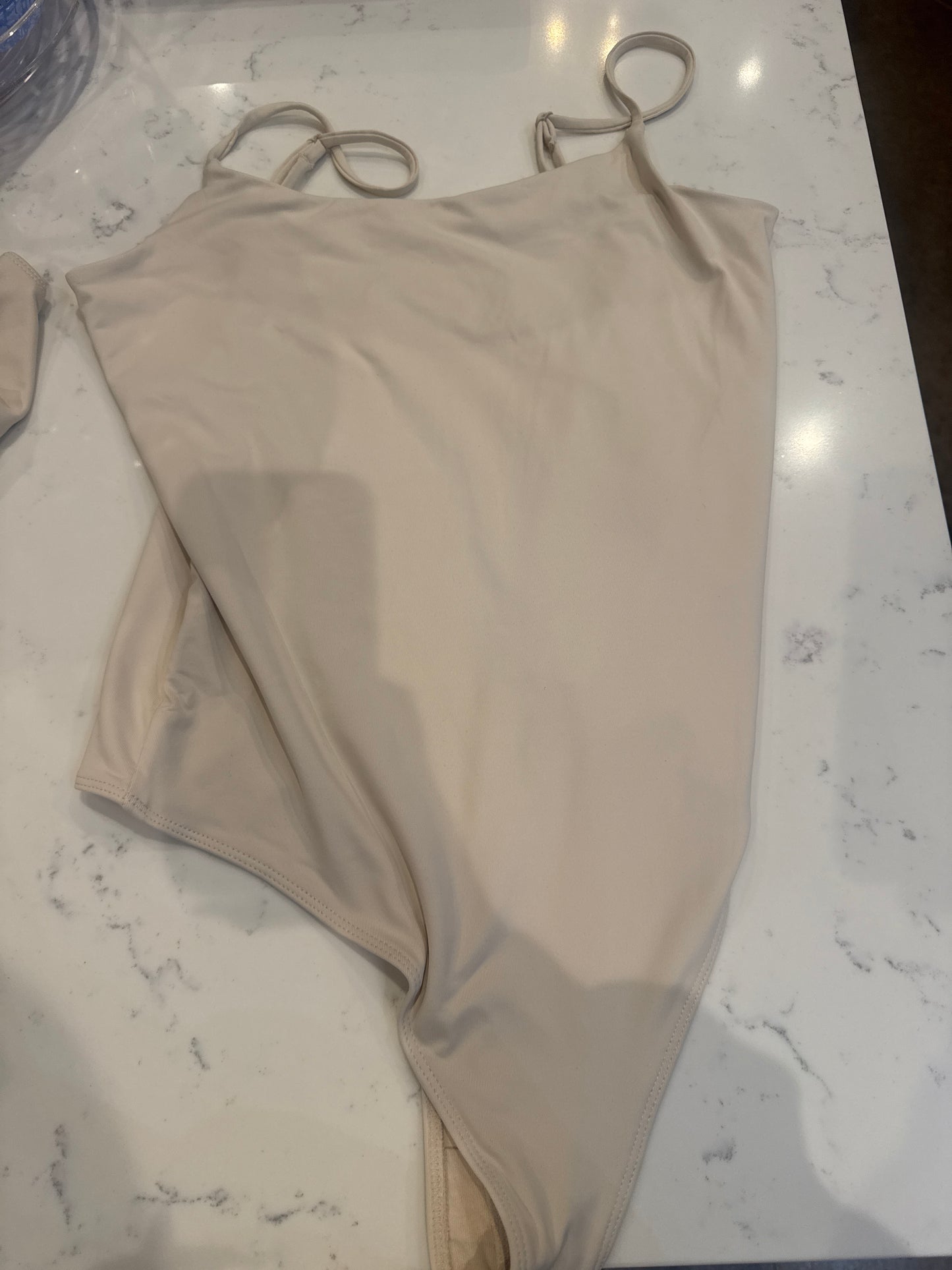 Luxe Smooth Jersey Bodysuit Sandshell