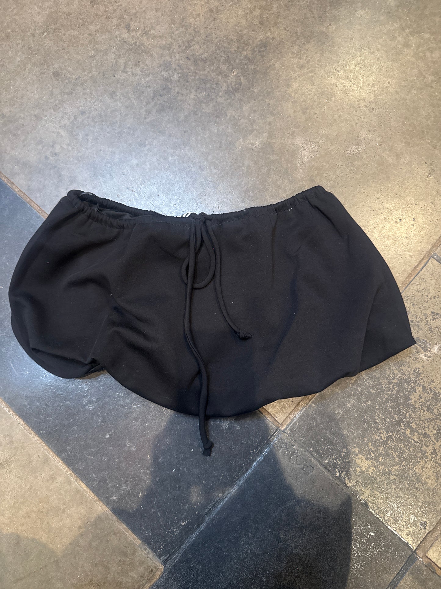 Bubble Crop Top Black