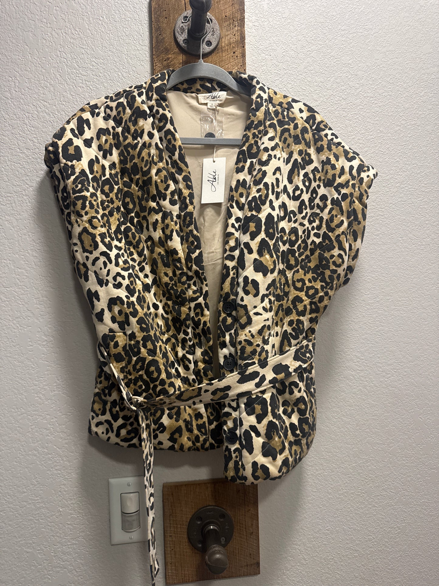Leopard Puffer Vest