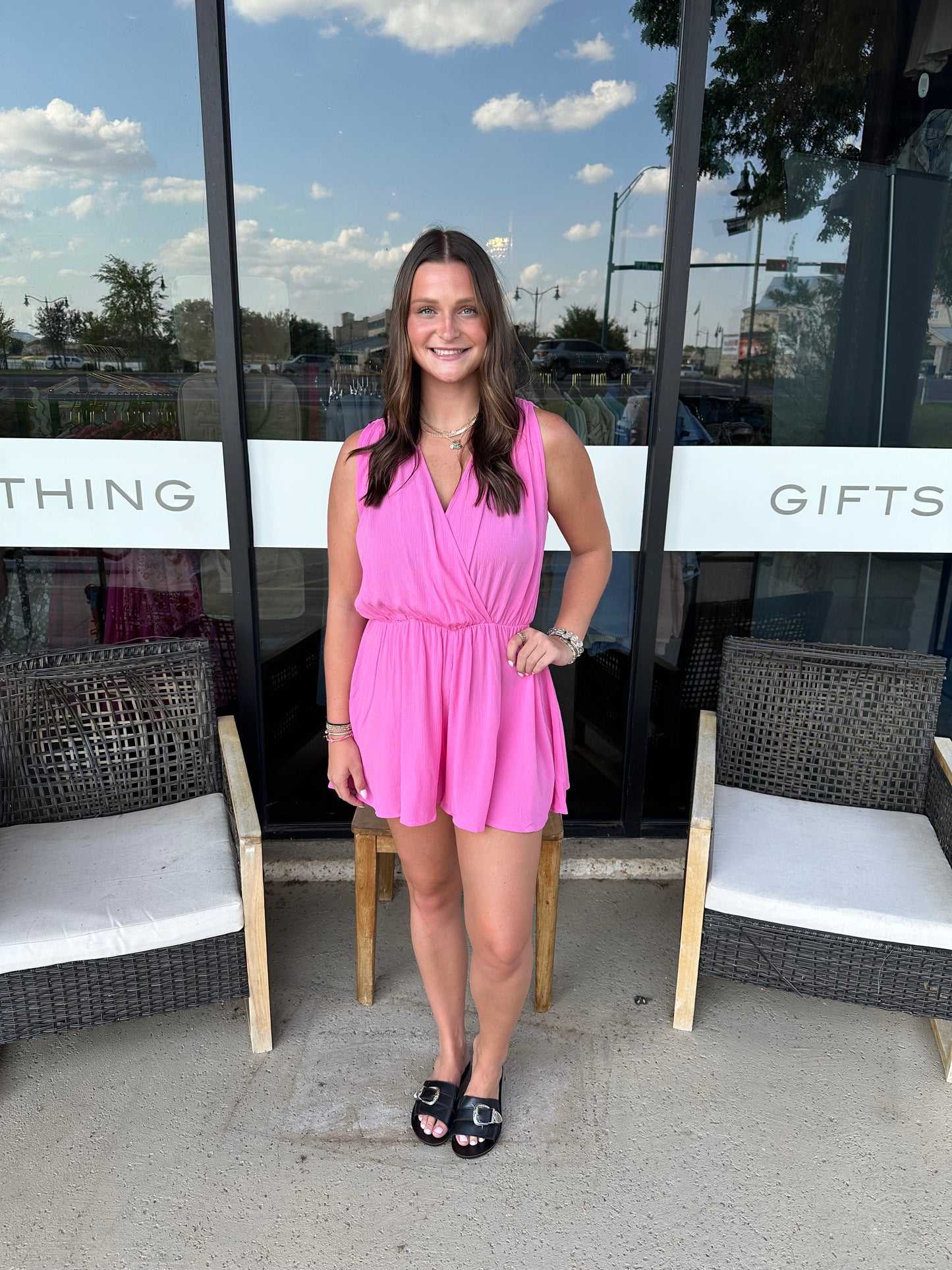 Crinkle Drapped romper