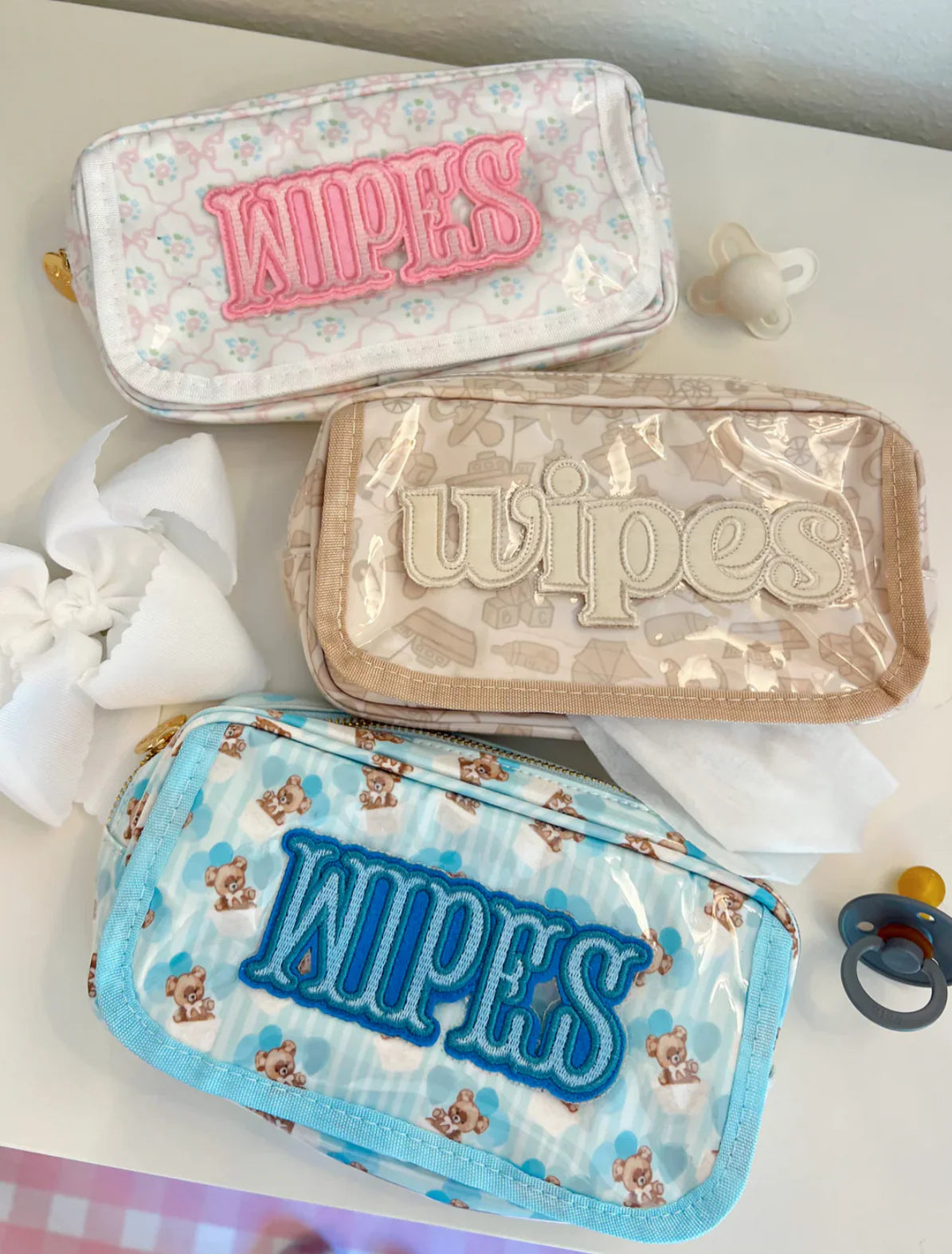 Blue Bears Wipes Pouch