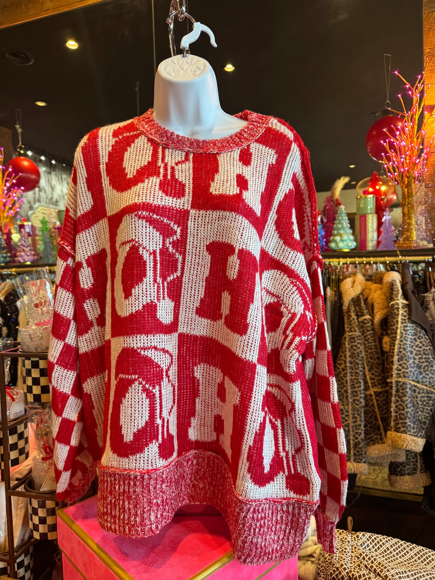 Oversized Sweater With HOHOHO