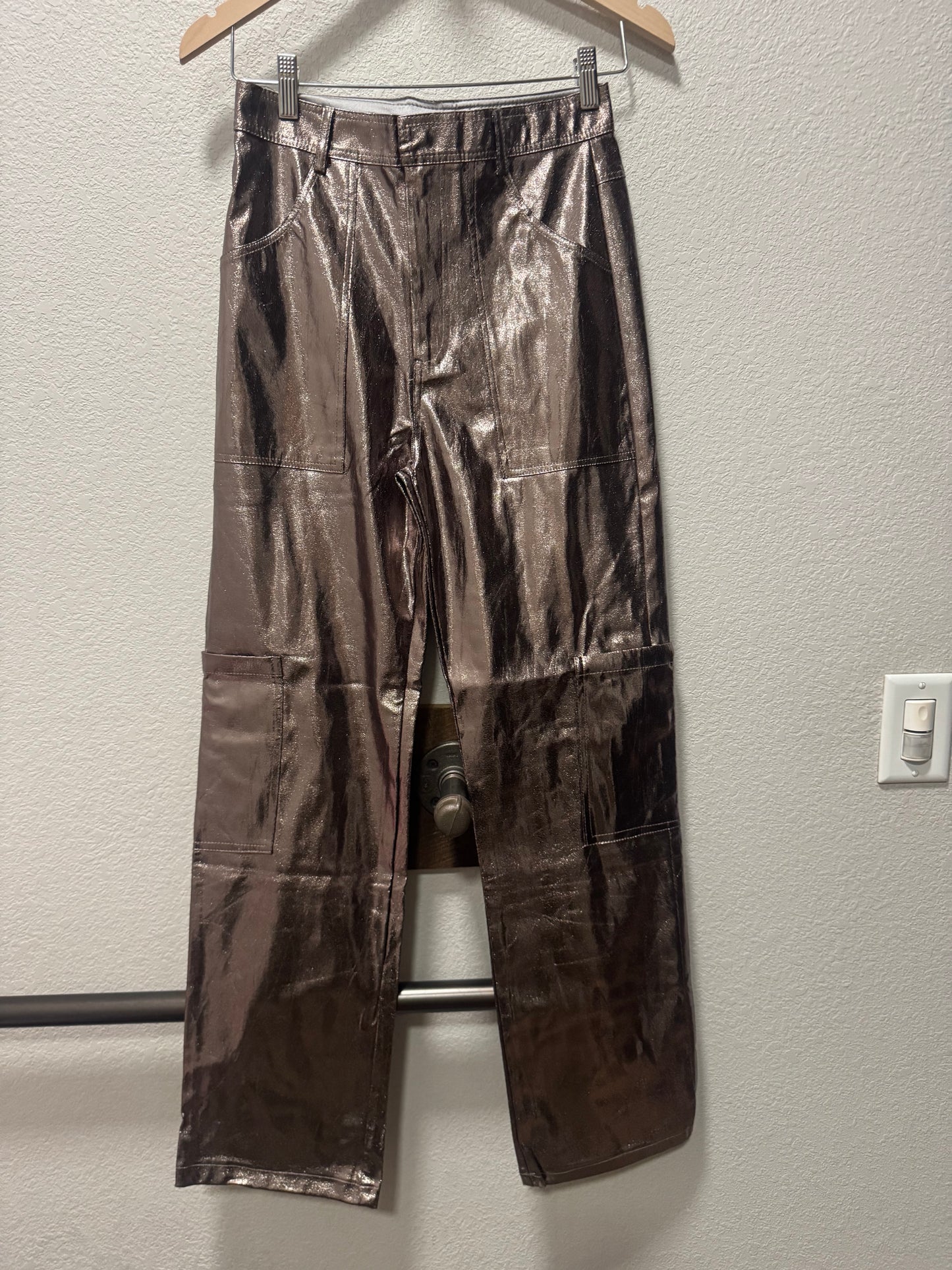 Metallic Silver Pant