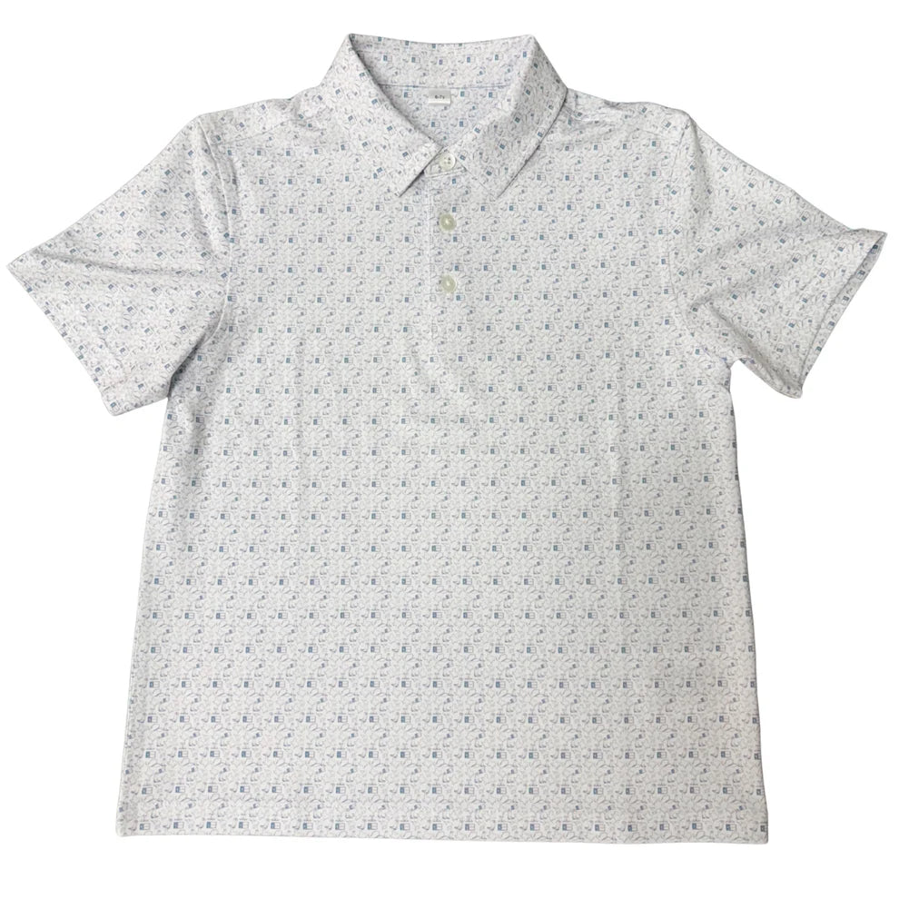 Boys Wild West Blue Performance Polo