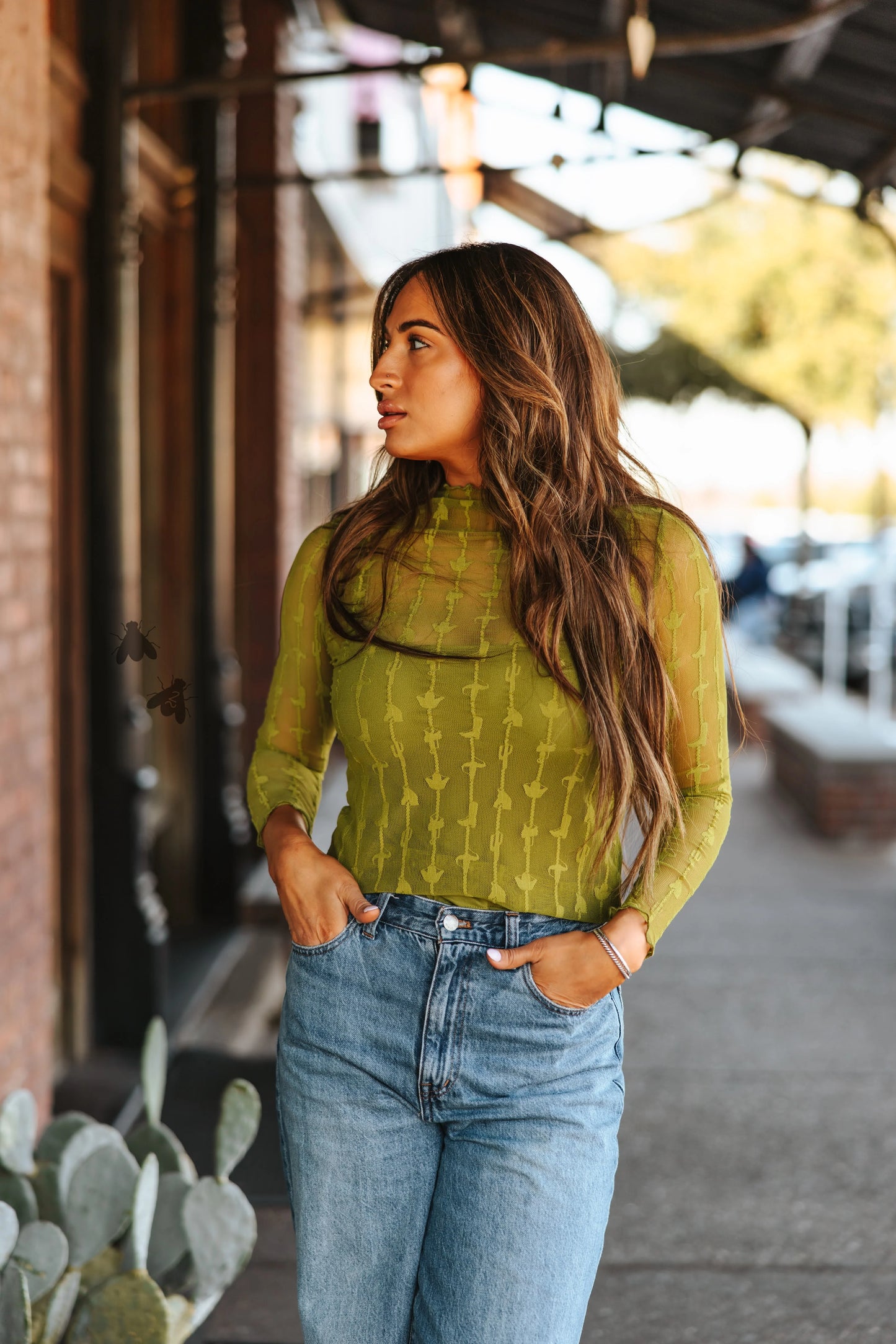 Agave Lariat Lace Top