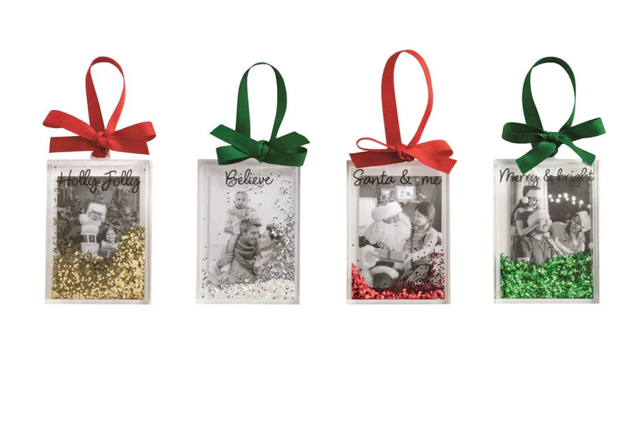 Christmas Glitter Photo Ornament