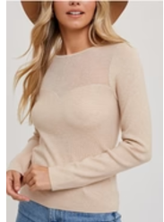 Mesh Sweetheart Oatmeal