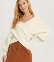 Crossover Sweater Ivory