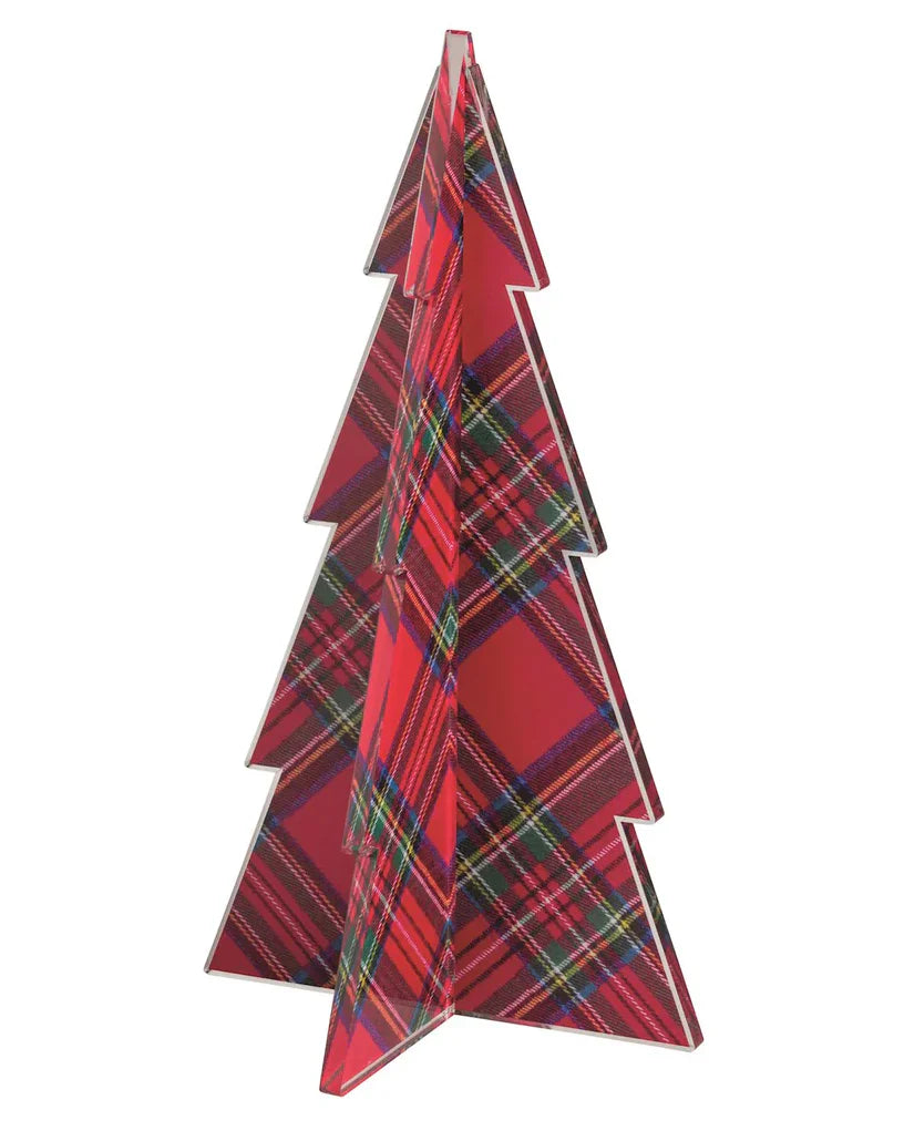 Red Tartan Acrylic Tree