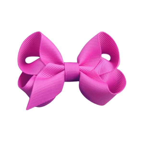 2.5 Solid Grosgrain Bow: Purple / 2.5 Inch