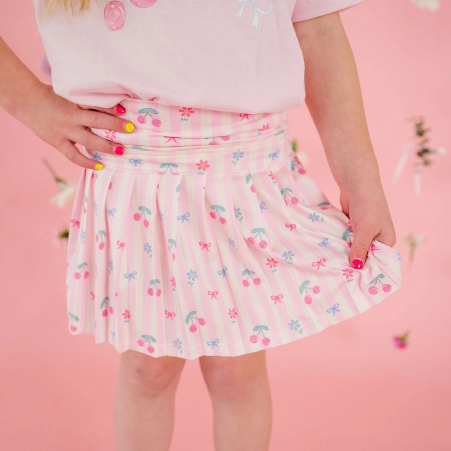 Cherry Bow Athletic Skort