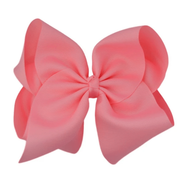 6 inch Solid Grosgrain Bow/French Barrette