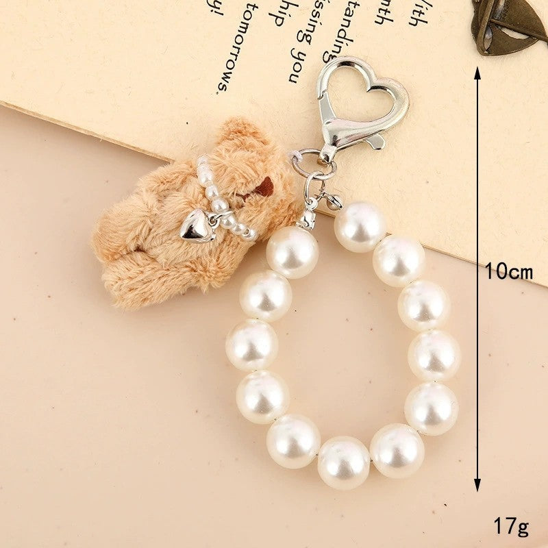 The Bear Necessities Bear & Pearl Keychain Charm