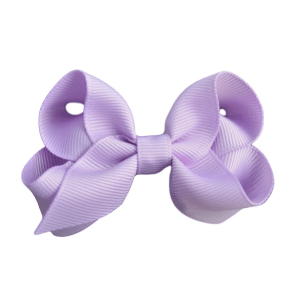 2.5 Solid Grosgrain Bow: Purple / 2.5 Inch
