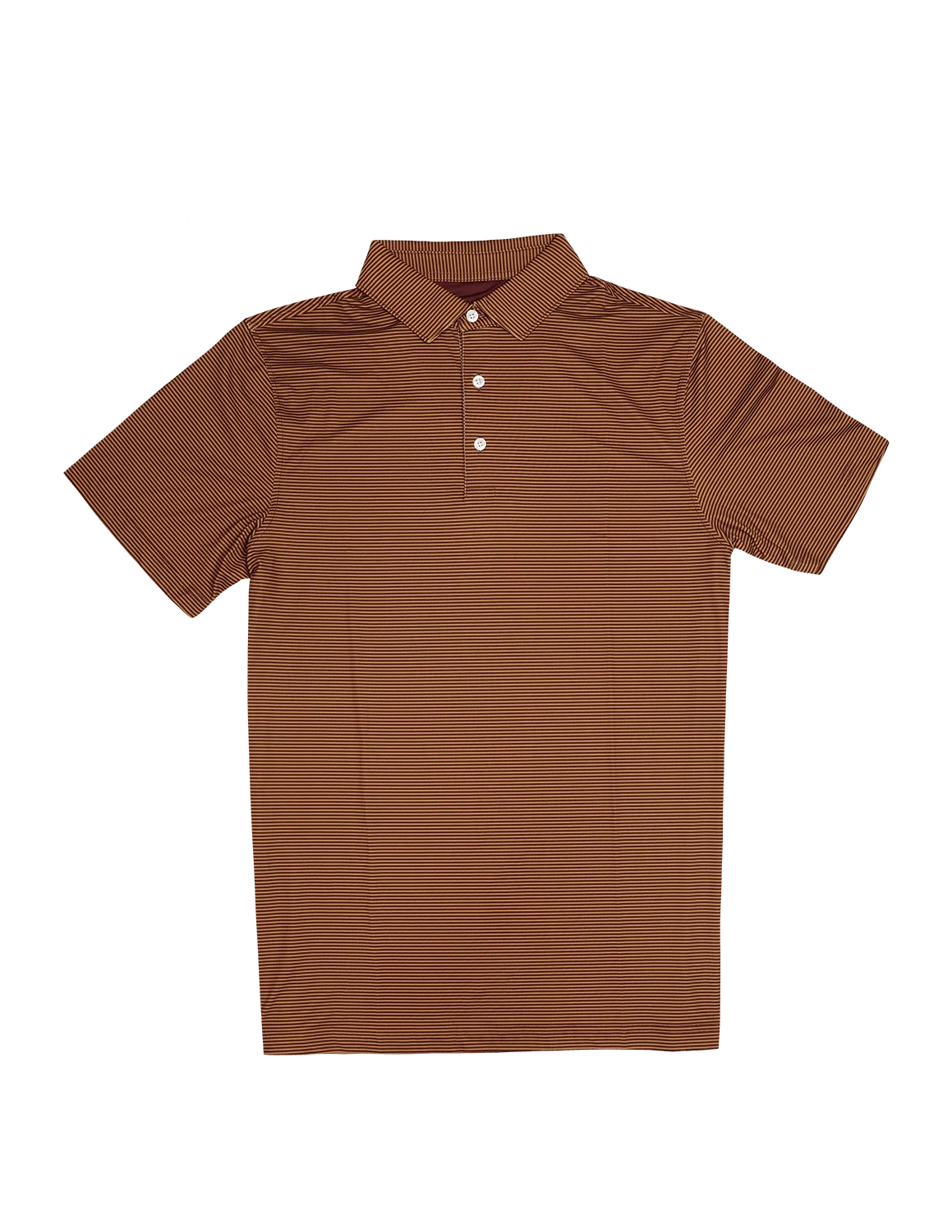 Hairline Stripe Polo Maroon and Gold