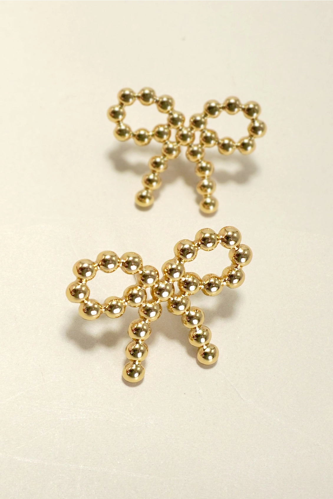 Such Grace 18K Gold Dipped Stainless Steel Bow Stud Earrings