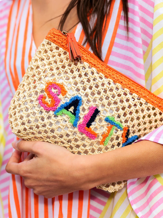 Antigua "Salty" Zip Pouch - Natrual