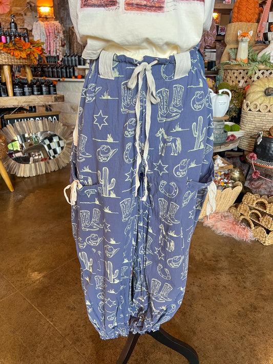 Denim Cowboy Jogger Pants