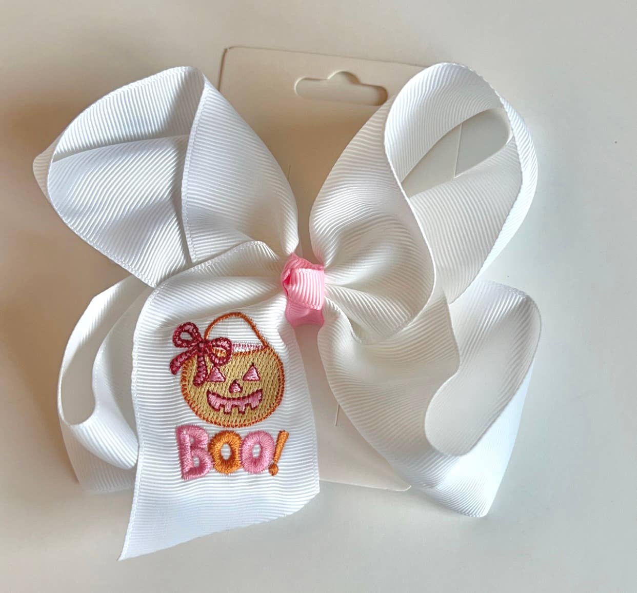 BOO Bucket Hair Bow