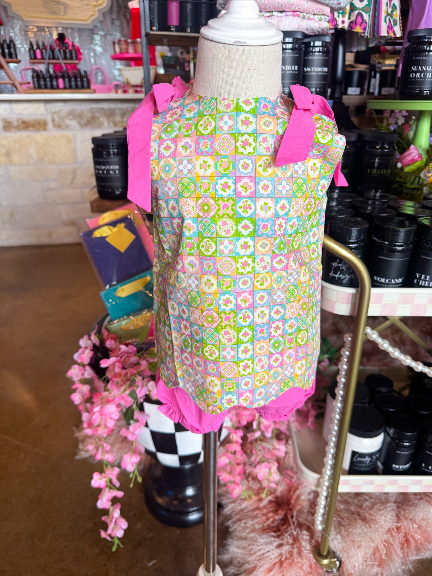 Floral Checkered Bloomer Set