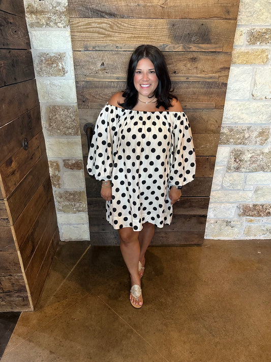 Poplin Dot Dress