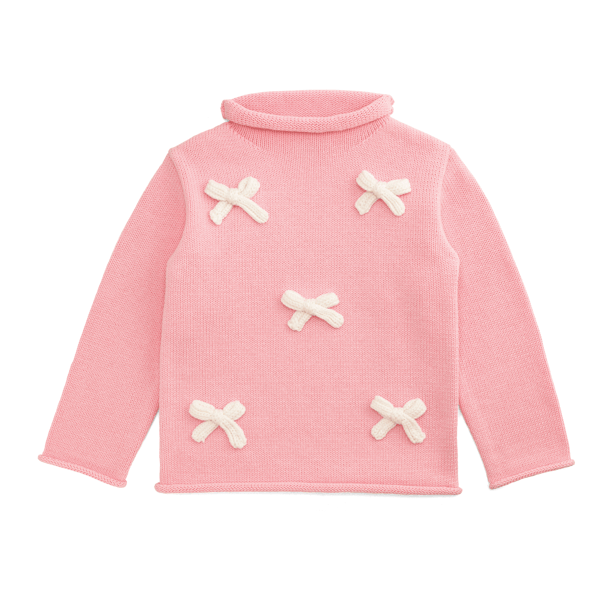 Pink Bow Rollneck Toddler Sweater Ask a question