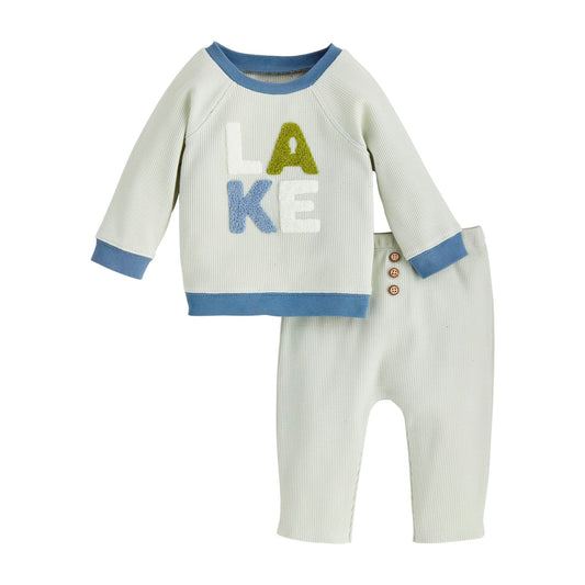 Lake applique pant set