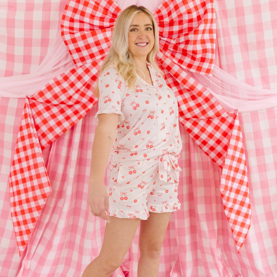 Cherry Bows Lounge Set - Mommy & Me