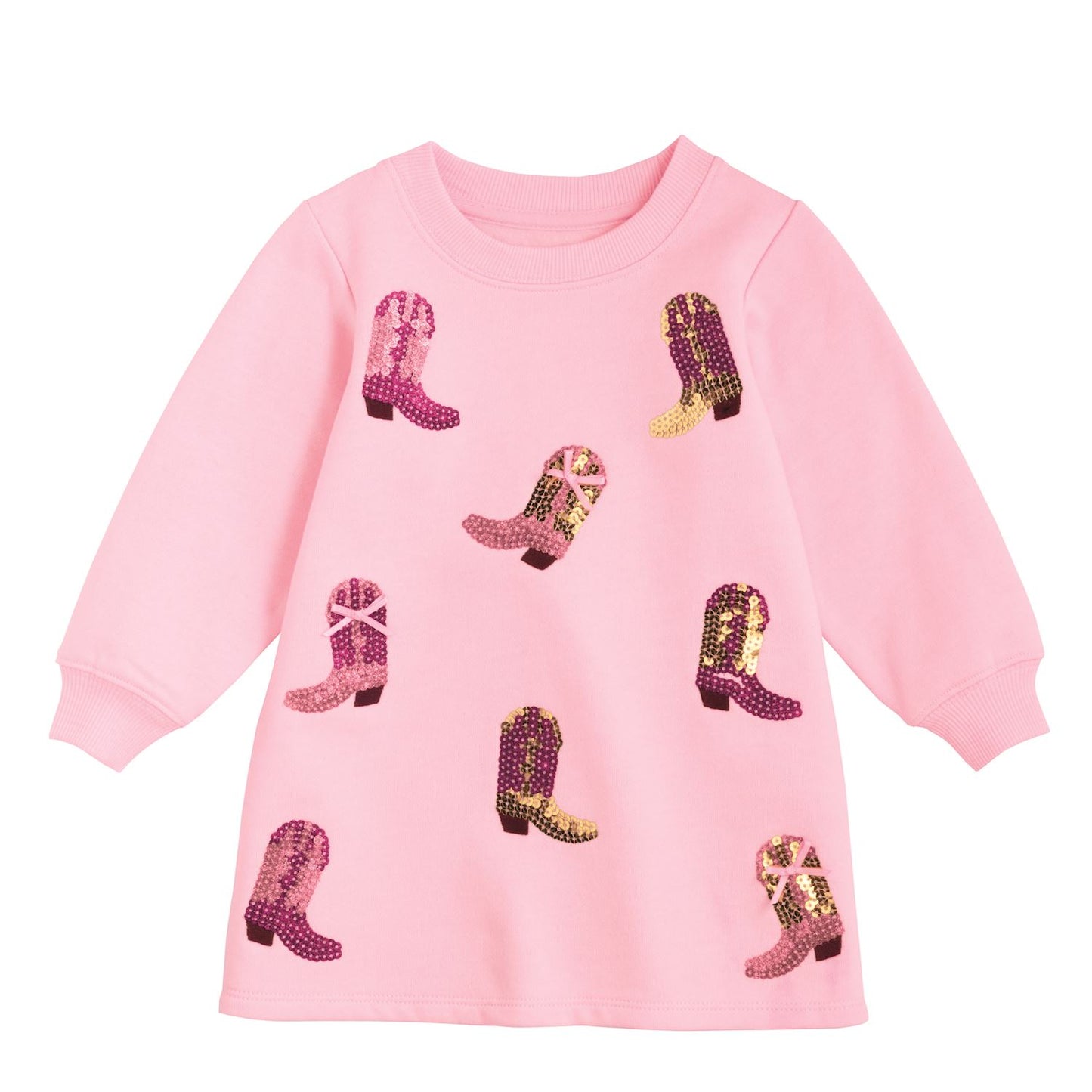 Cowgirl Boot Sweatshirt Dress