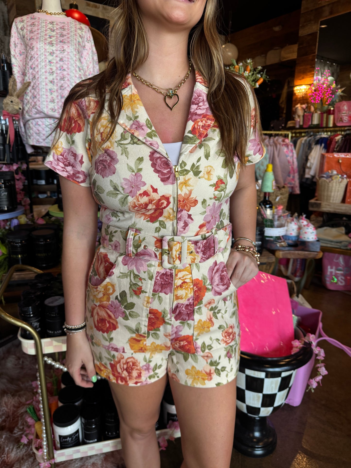 outlaw romper ivory hillside floral