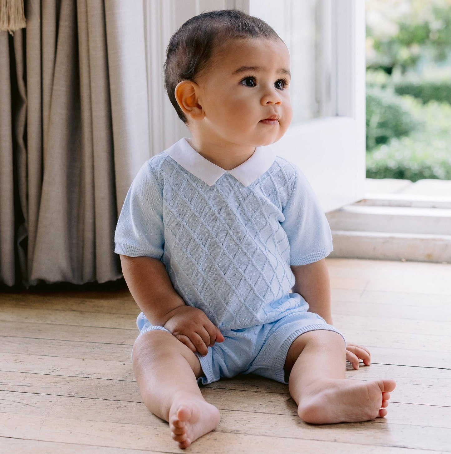 Franklin Diamond Knitted Boys Set: 3 Months 62cm